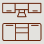 Kitchen and cabinets service icon