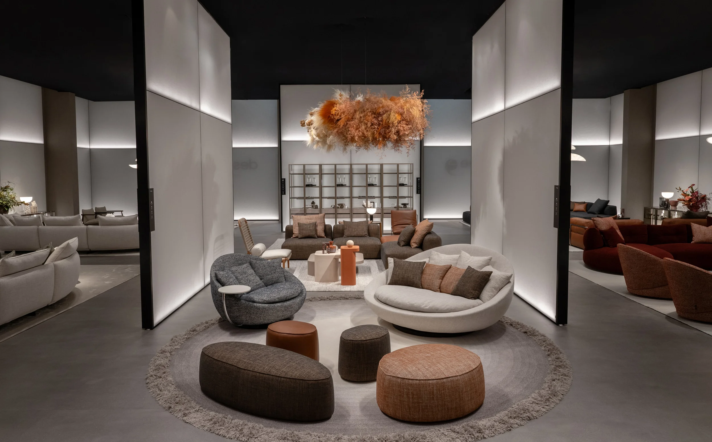 Désirée upholstered furniture in a showroom