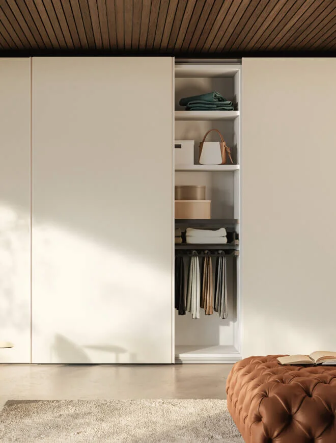 Alterna Sliding door detail with internal storage visible